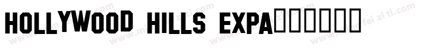 Hollywood Hills Expa字体转换